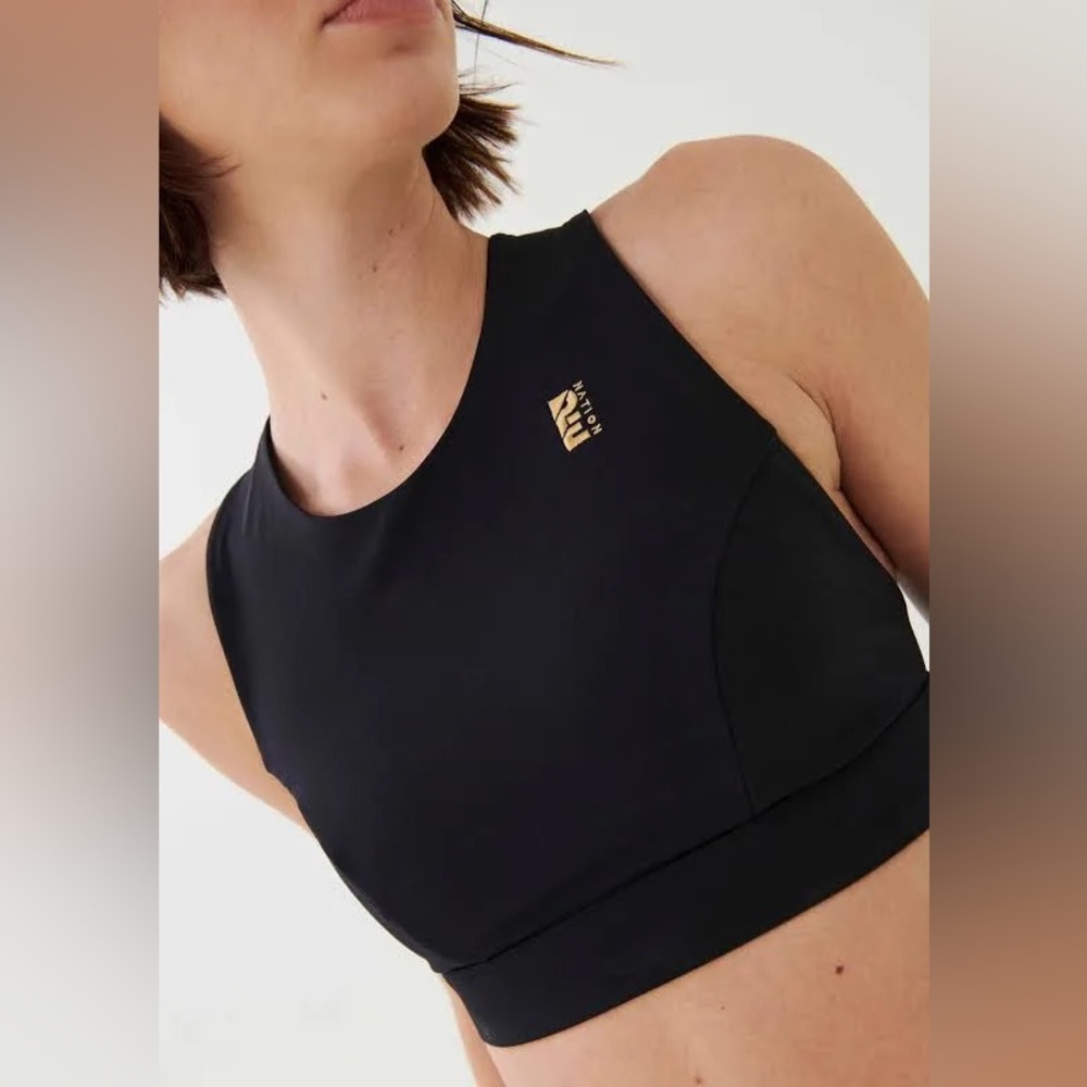 P.E Nation Backswing Sports Bra Small and Leggings Medium Black Gold - Picture 6 of 16
